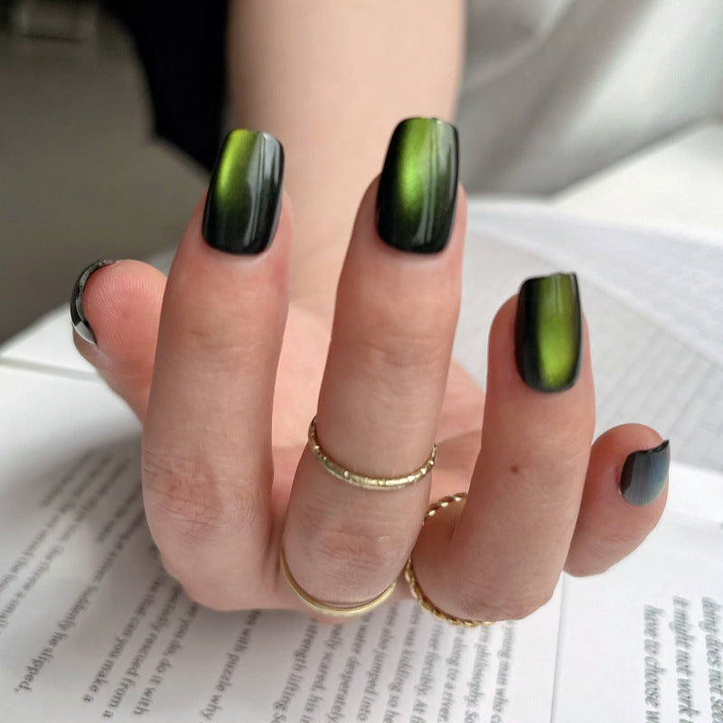 Artistic Press-On Nail Set with Gradient Effect Kalsten