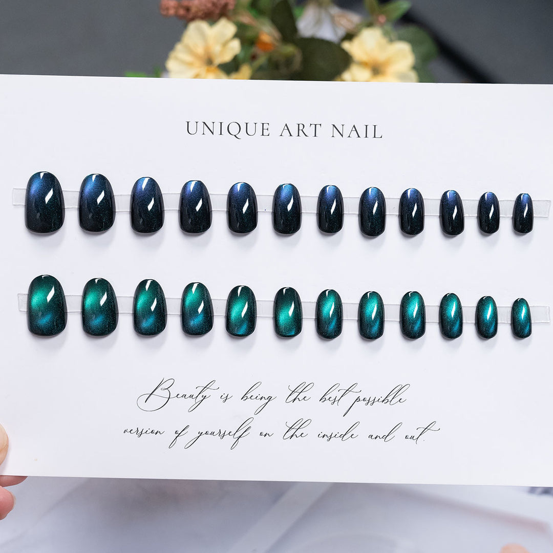 Glossy Long-Lasting Press-On Nail Set