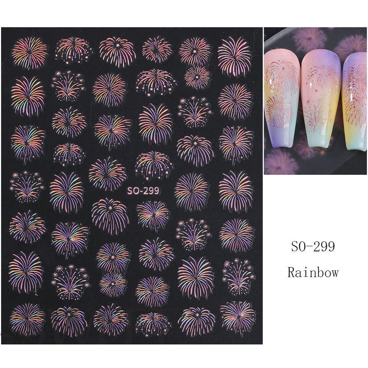 Laser Multi-Design Nail Art Sticker Sheet