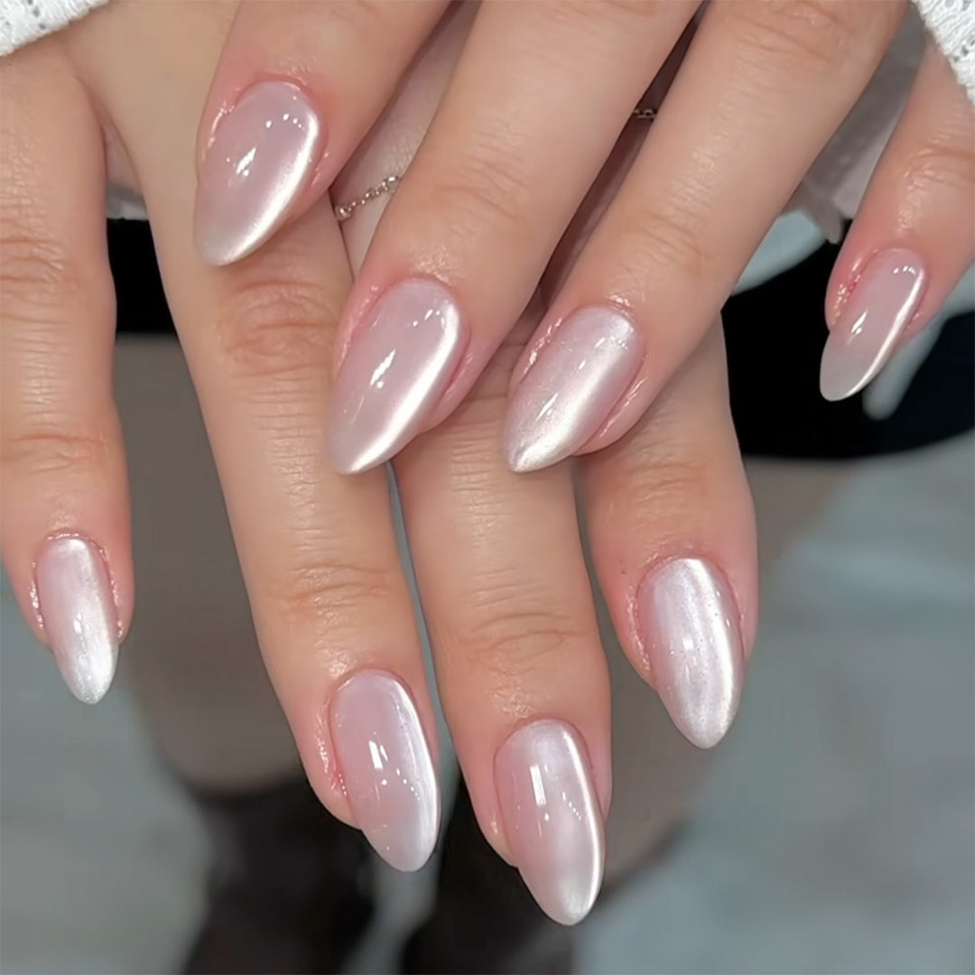 Artful Gel Nails with Elegant Glamour Finish Kalsten