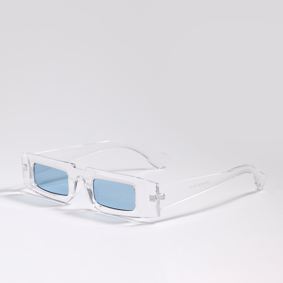 Women's fashionable geometric sunglasses with transparent frame and polarized lenses Kalsten