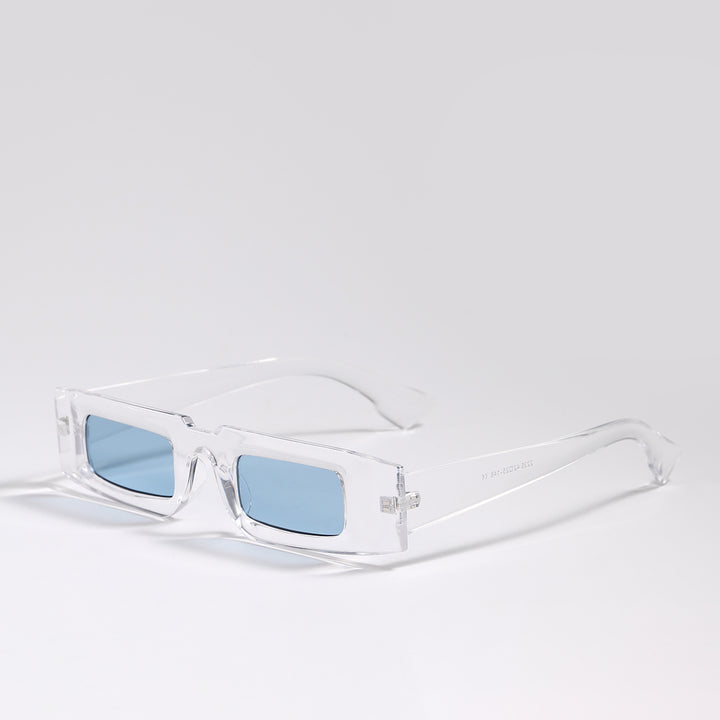 Women's fashionable geometric sunglasses with transparent frame and polarized lenses Kalsten