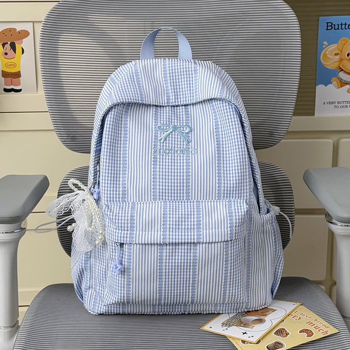 Adorable Striped Graphic Backpack Kalsten