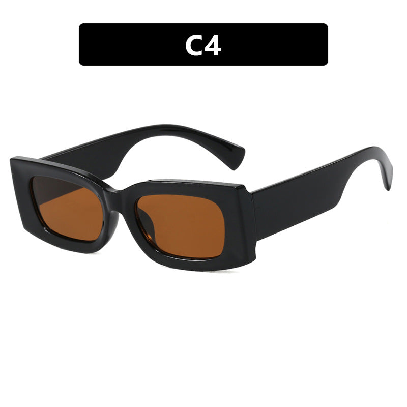 Women's fashionable square sunglasses with transparent frame and protective UV filter Kalsten