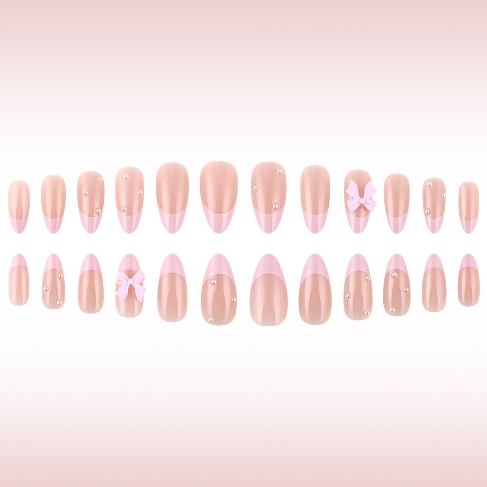 Elegant French Tip Press-On Nail Art Set Kalsten