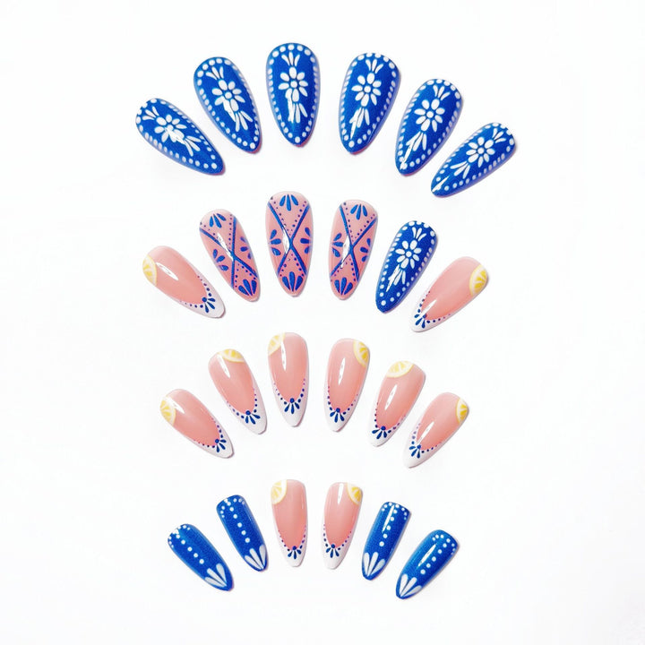 Creative artificial nails with fresh citrus design Kalsten
