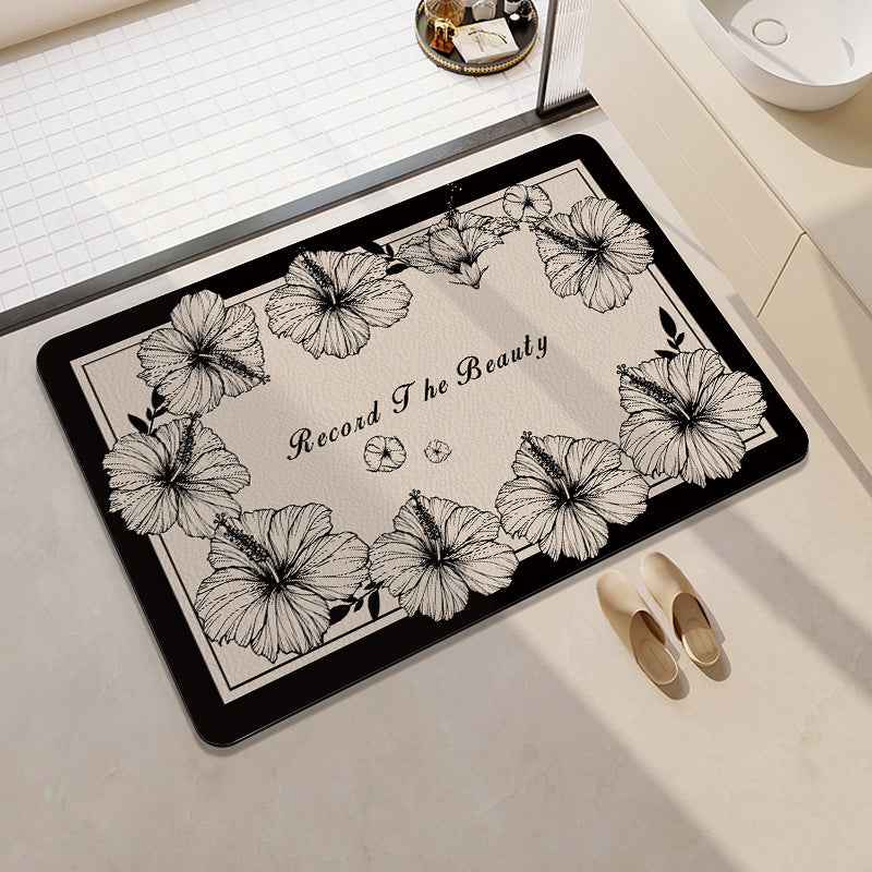Orange-Themed Bathroom Mat Kalsten