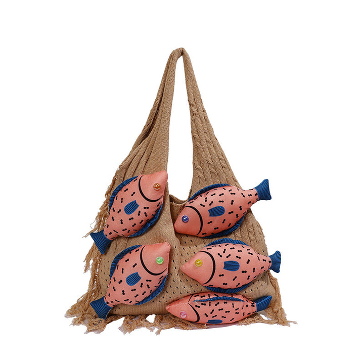 Novelty Fish-Themed Tote Bag