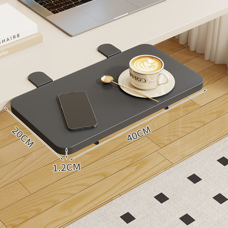 Clamp-On Foldable Bamboo Side Tray Table for Desk and Sofa