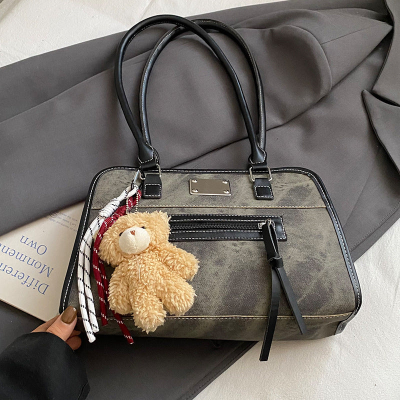 Cute Plush Teddy Bear Charm Handbag