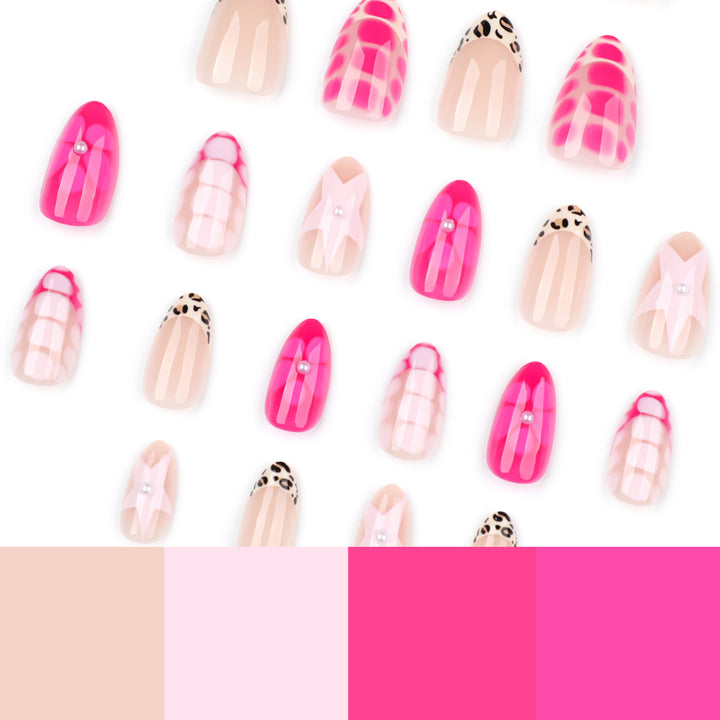 Artful nail art with colorful design and glitter accents Kalsten