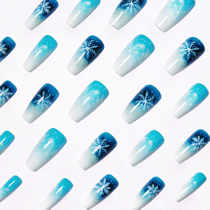 Winter Themed Ombre Nail Art Kalsten