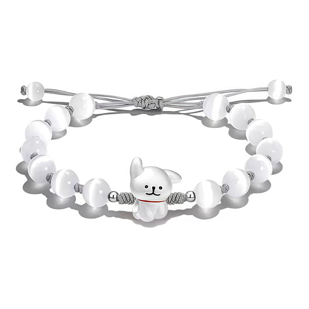 Playful Dog Charm Beaded Bracelet Kalsten