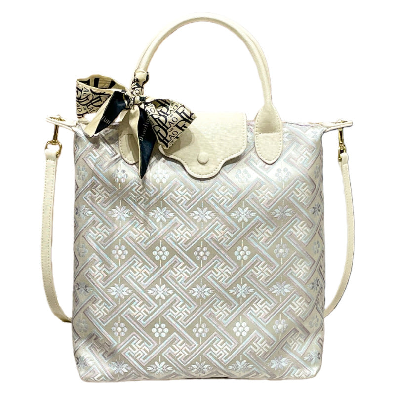 Elegant Patterned Handheld Tote Bag