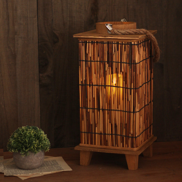 Handcrafted lantern made of natural material Kalsten