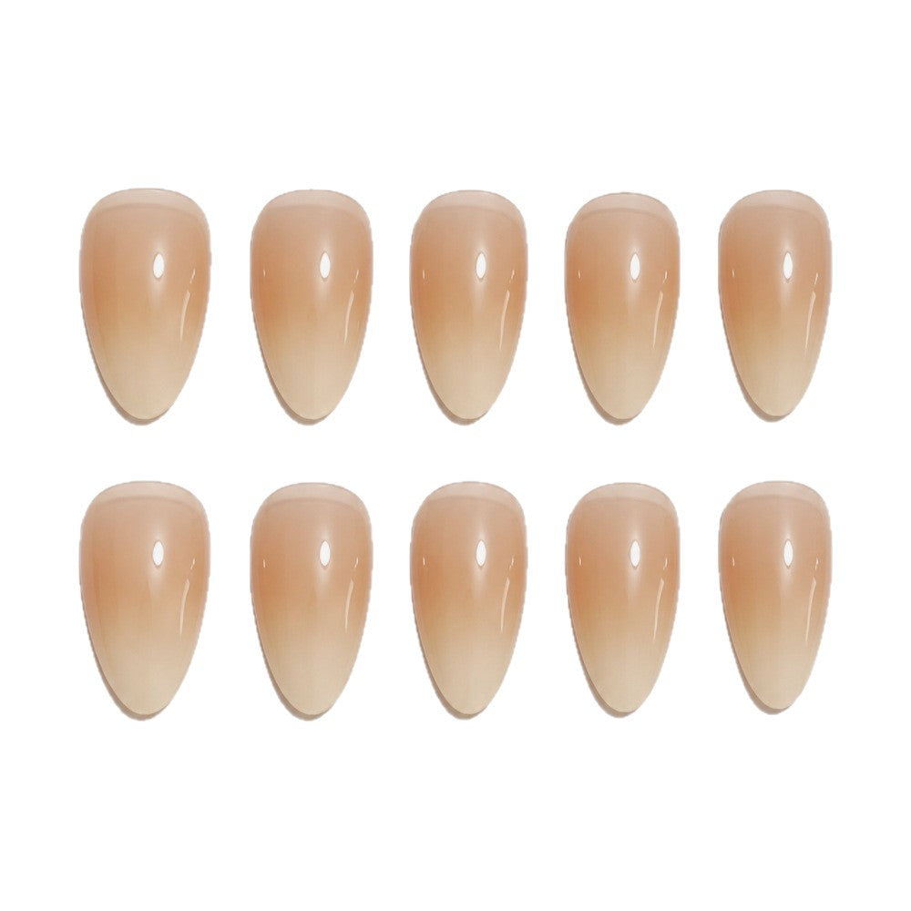 Elegant Almond-Shaped Gel Nail Extensions