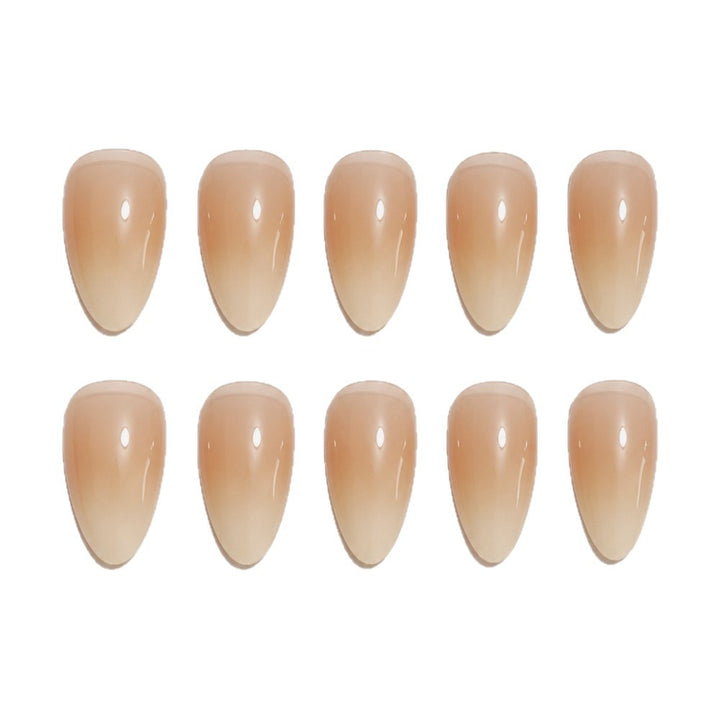 Elegant Almond-Shaped Gel Nail Extensions