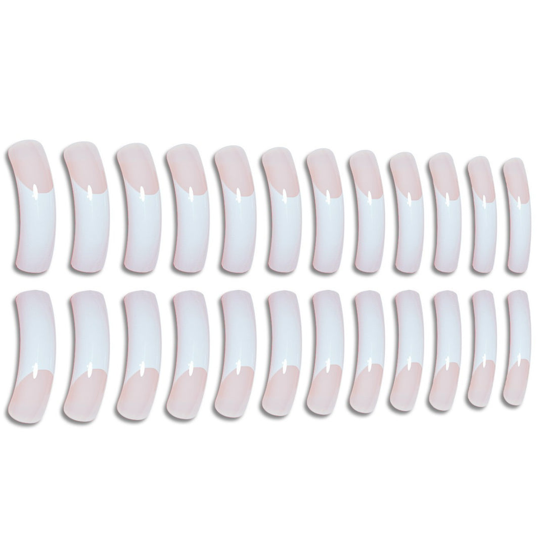 Elegant French Tip Acrylic Nail Extensions Kalsten