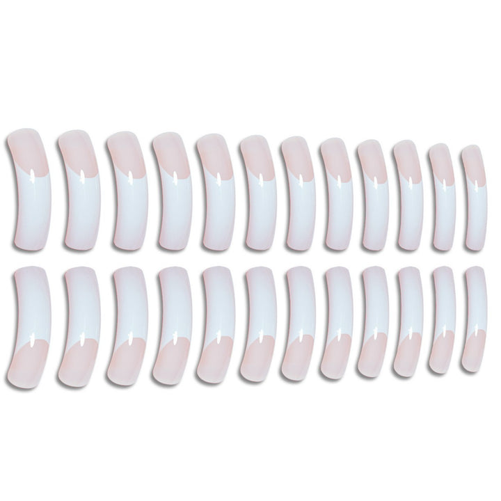 Elegant French Tip Acrylic Nail Extensions Kalsten