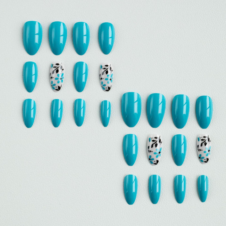Artistic Floral Nail Enhancement