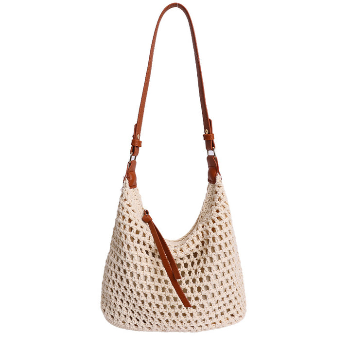 Trendy Mesh Bag with Leather Accents Kalsten