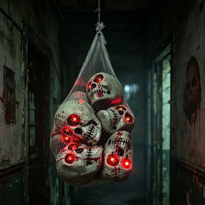 Creepy LED Glowing Skull Decoration