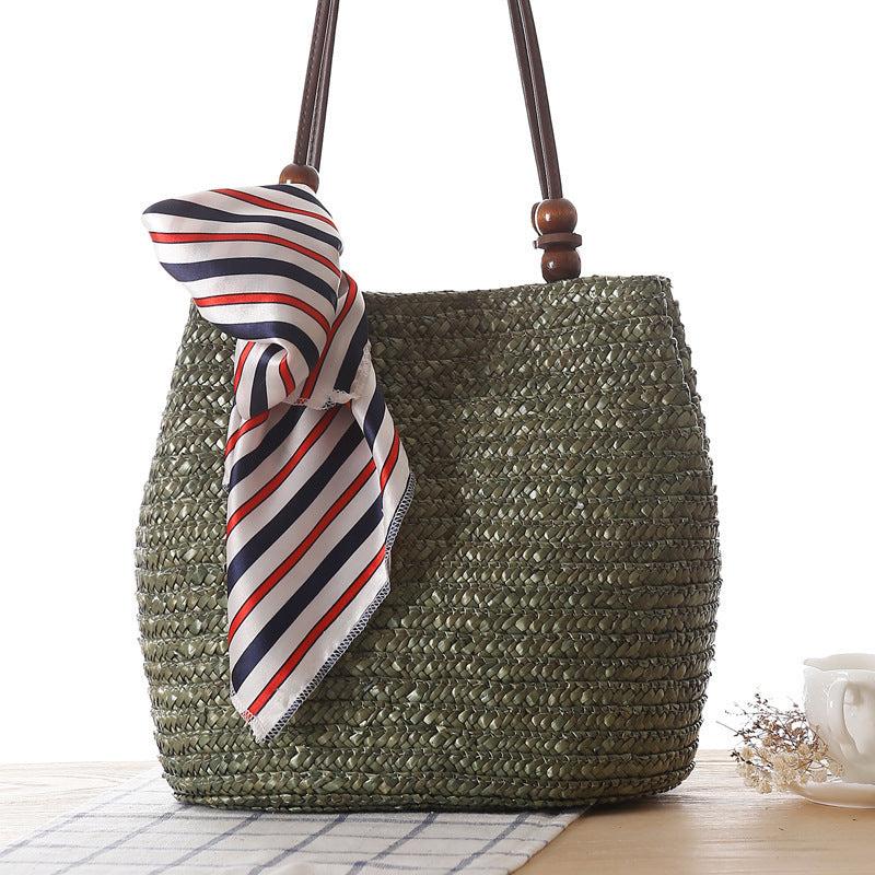 Elegant basket bag with trendy ribbon detail Kalsten