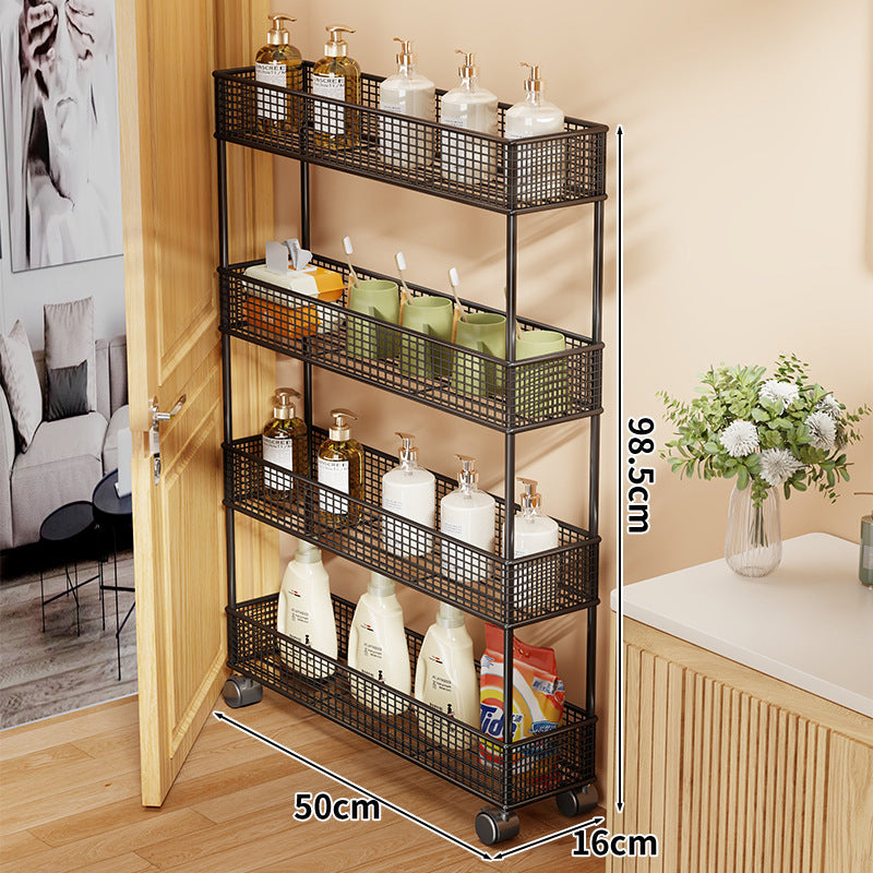 Slim Overdoor Three-Tier Wire Mesh Storage Organizer