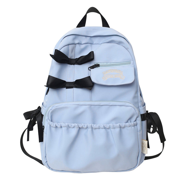 Charming Bow-Appliqué Casual Backpack Kalsten