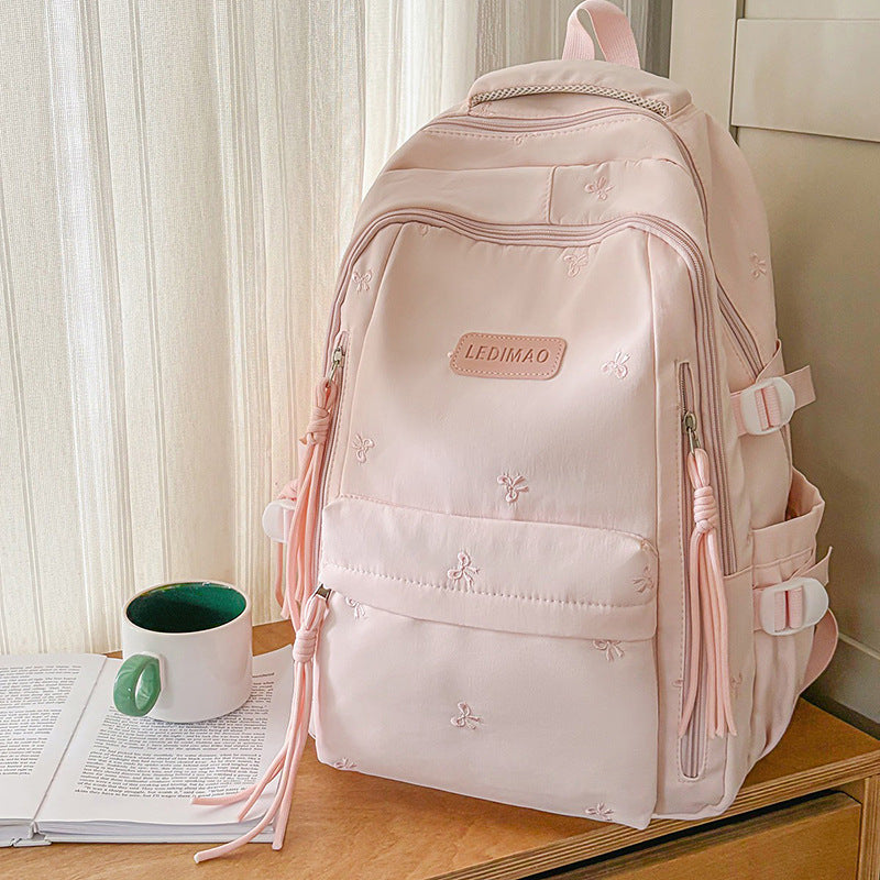 Stylish Multi-Pocket Backpack with Charm Kalsten