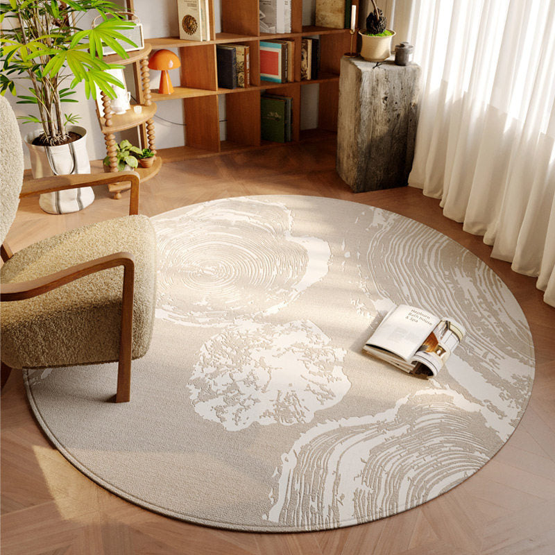 Artistic Abstract Round Area Rug for Home Decor