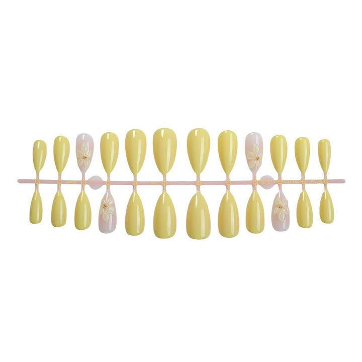 Artificial nail set with elegant flower-embellished accents Kalsten