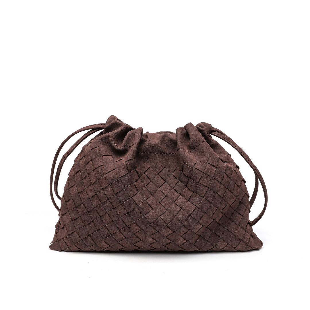 Woven Drawstring Shoulder Bag Kalsten