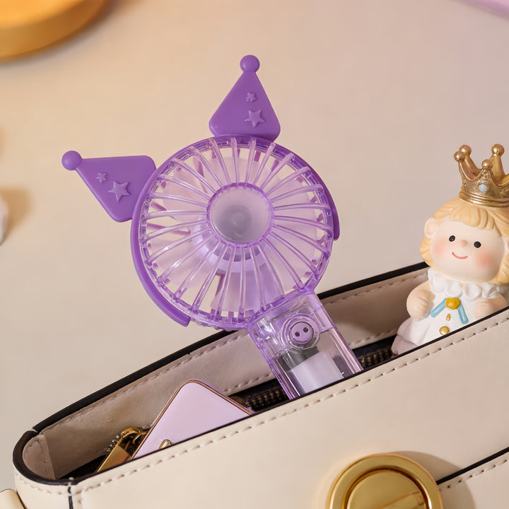 Women's Portable Hand Fan with USB Charging Function and Creative Cat Ear Design Kalsten