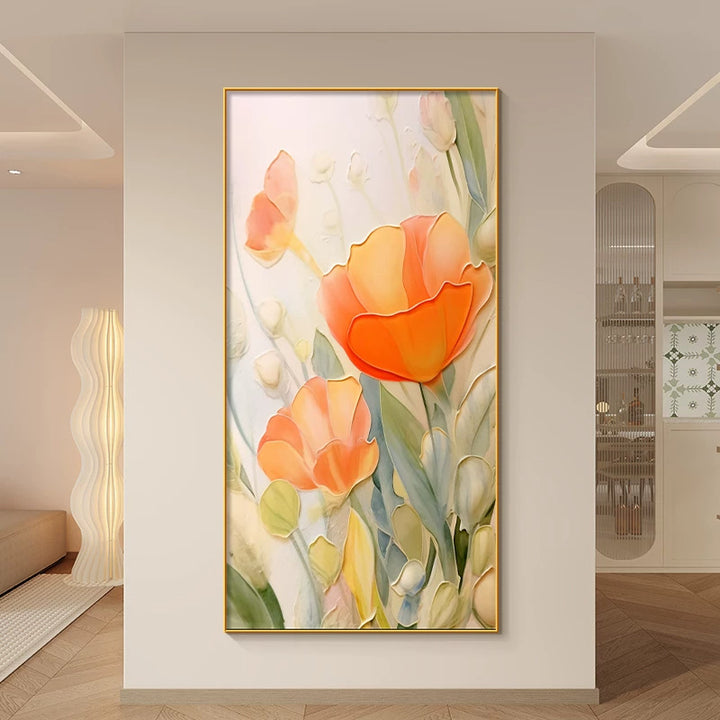 Artistic Textured Floral Canvas Artwork for Interiors