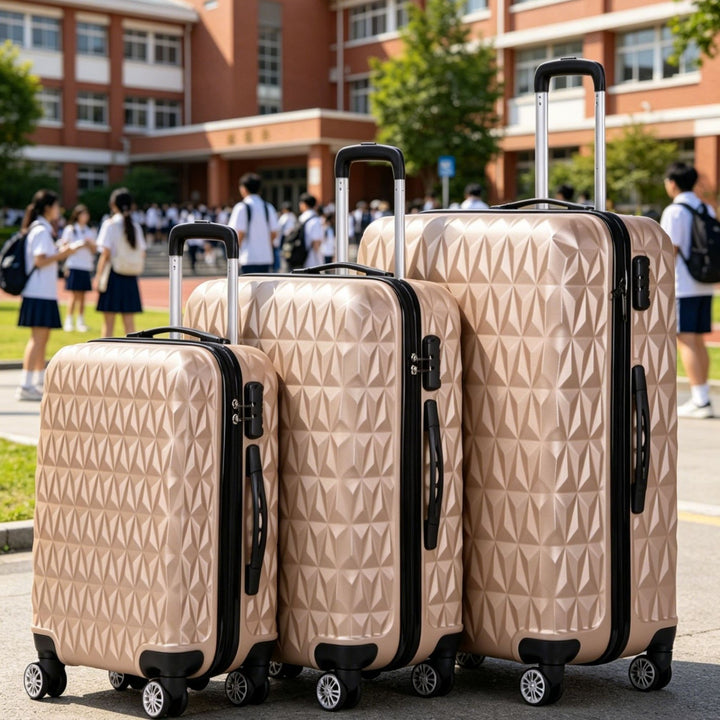 Unisex Textured Hard Shell Cabin Suitcase Kalsten