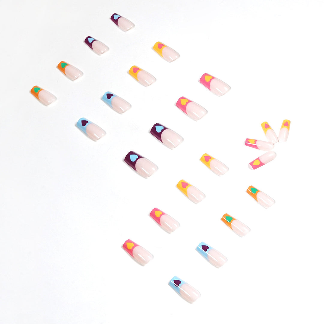 Artful Nail Art with Colorful Heart Designs Kalsten