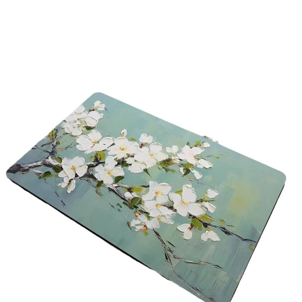 Luxury Textured Floral Bath Mat Kalsten