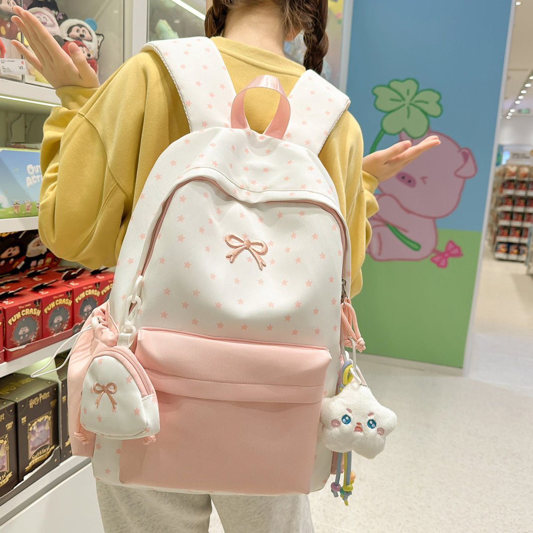 Playful Bow-Embellished Backpack Kalsten