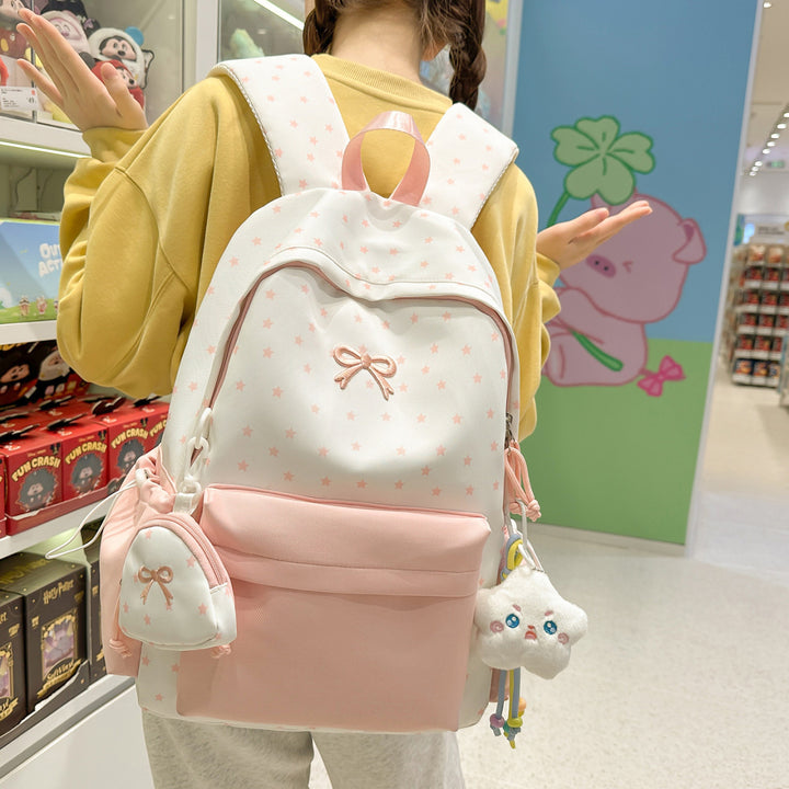 Playful Bow-Embellished Backpack Kalsten