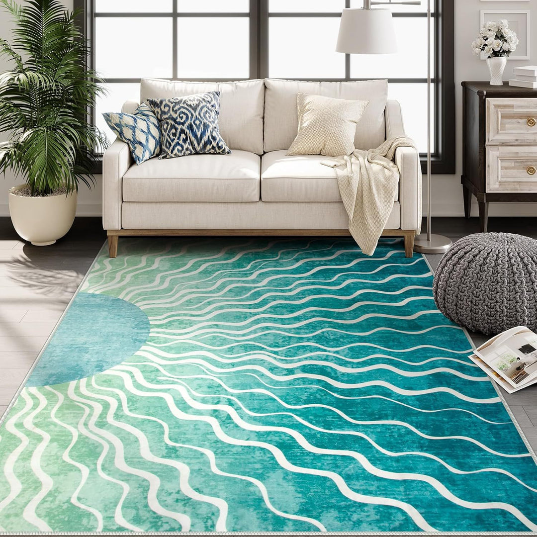 Artistic Wave Pattern Area Rug Kalsten