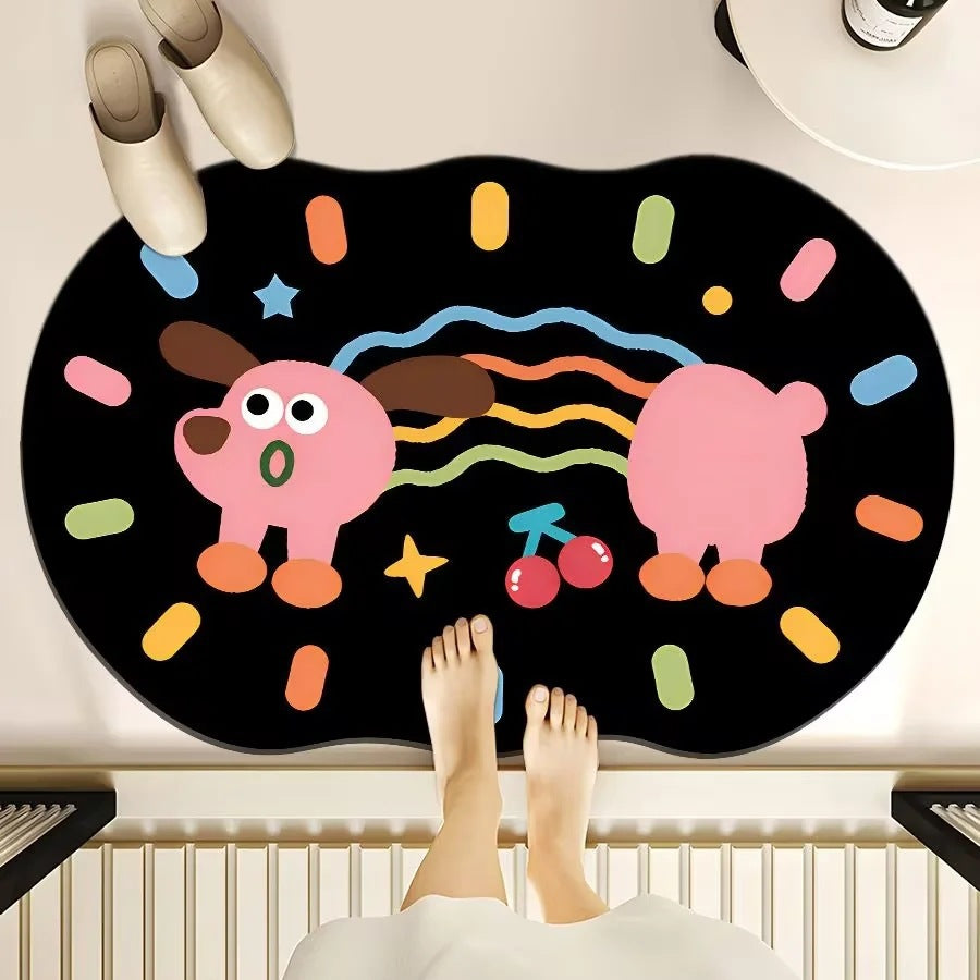Cute Cartoon Bear Bath Mat Kalsten