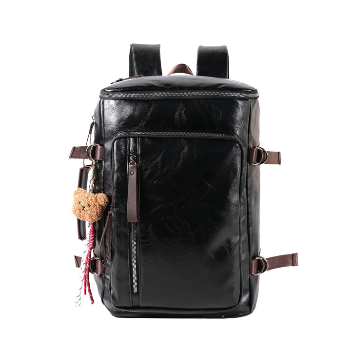 Premium Leather Weekender Duffel Bag