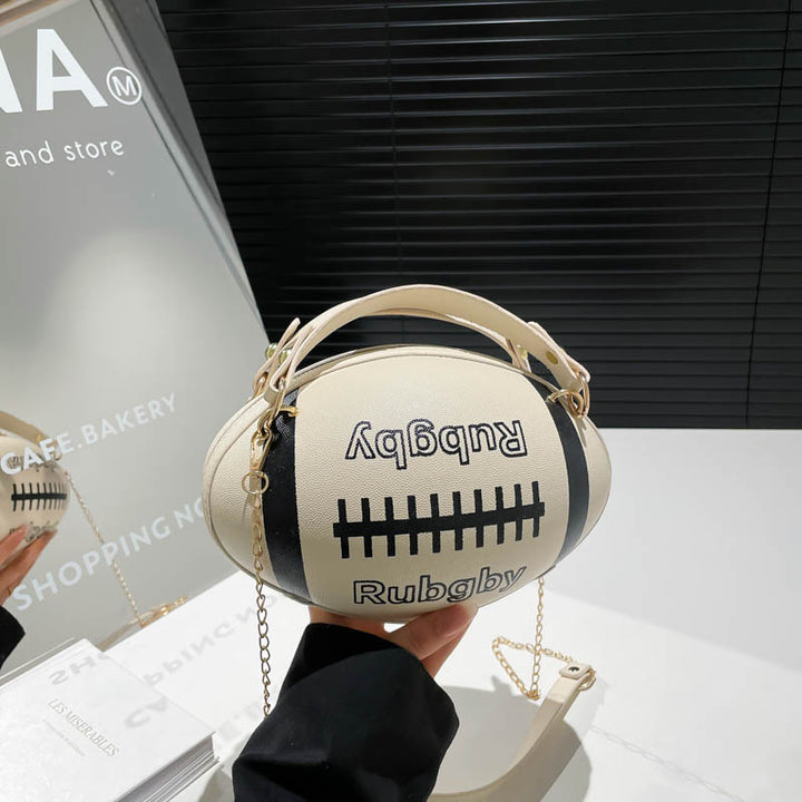 Novelty Rugby Ball Crossbody Bag