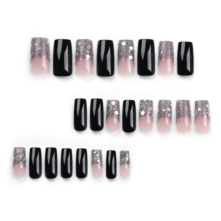 Artistic Acrylic Nails with Glitter Accents Kalsten