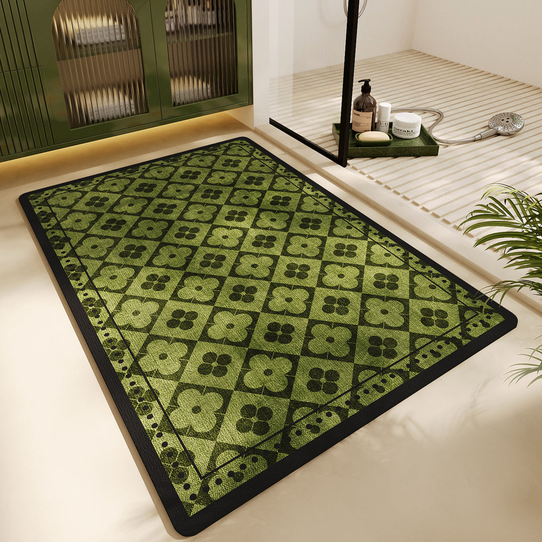 Floral Design Bath Mat
