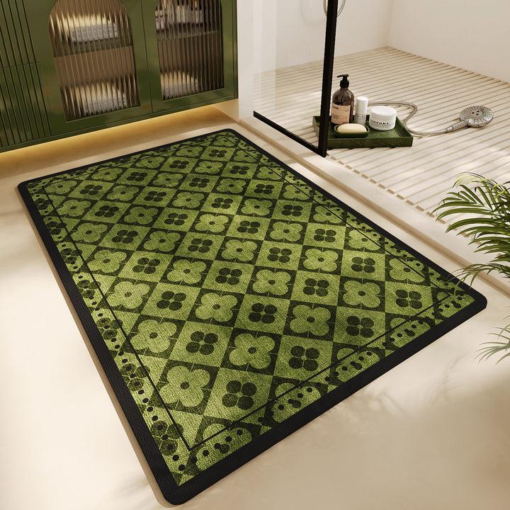 Floral Design Bath Mat