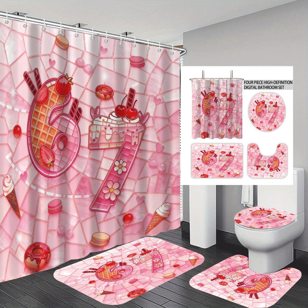 Colorful Dessert-Themed Bathroom Set Kalsten