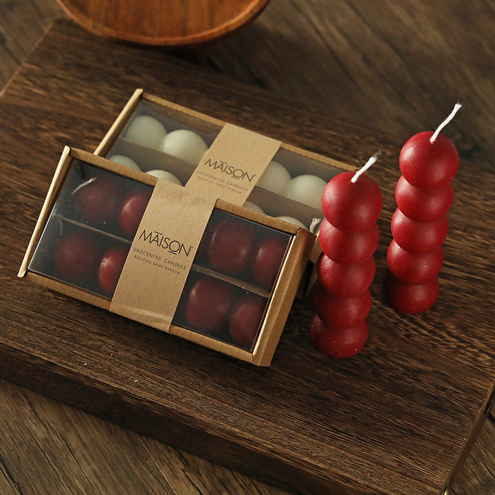 Decorative Unscented Soy Tealight Sphere Candle Gift Set