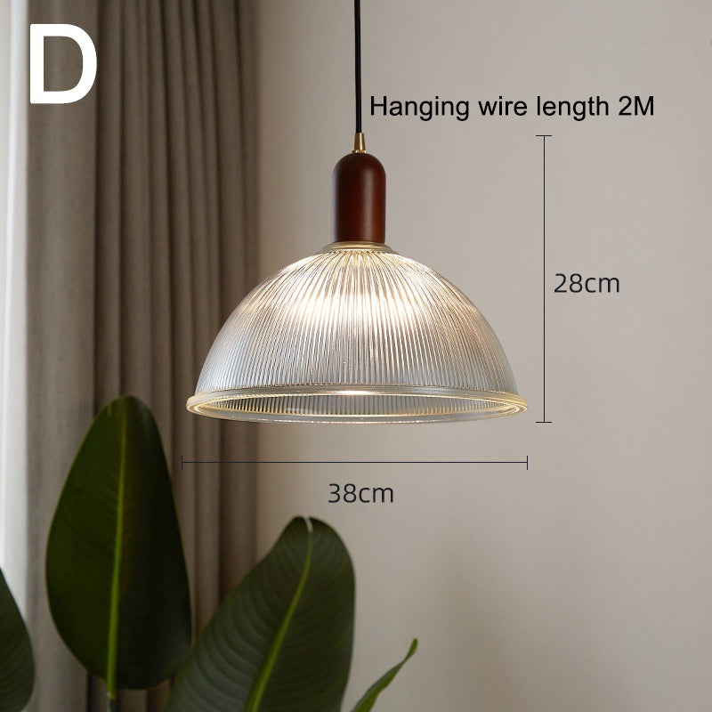 Modern Ribbed Glass Pendant Light